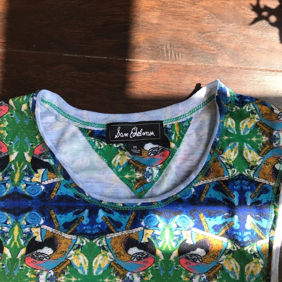 🦋3/50$ Sam Edelman tropical parrot tank sz M - Picture 5 of 9